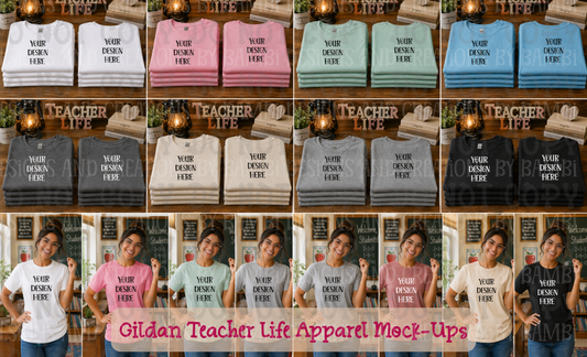 Teacher Life Gildan Apparel Mock Ups