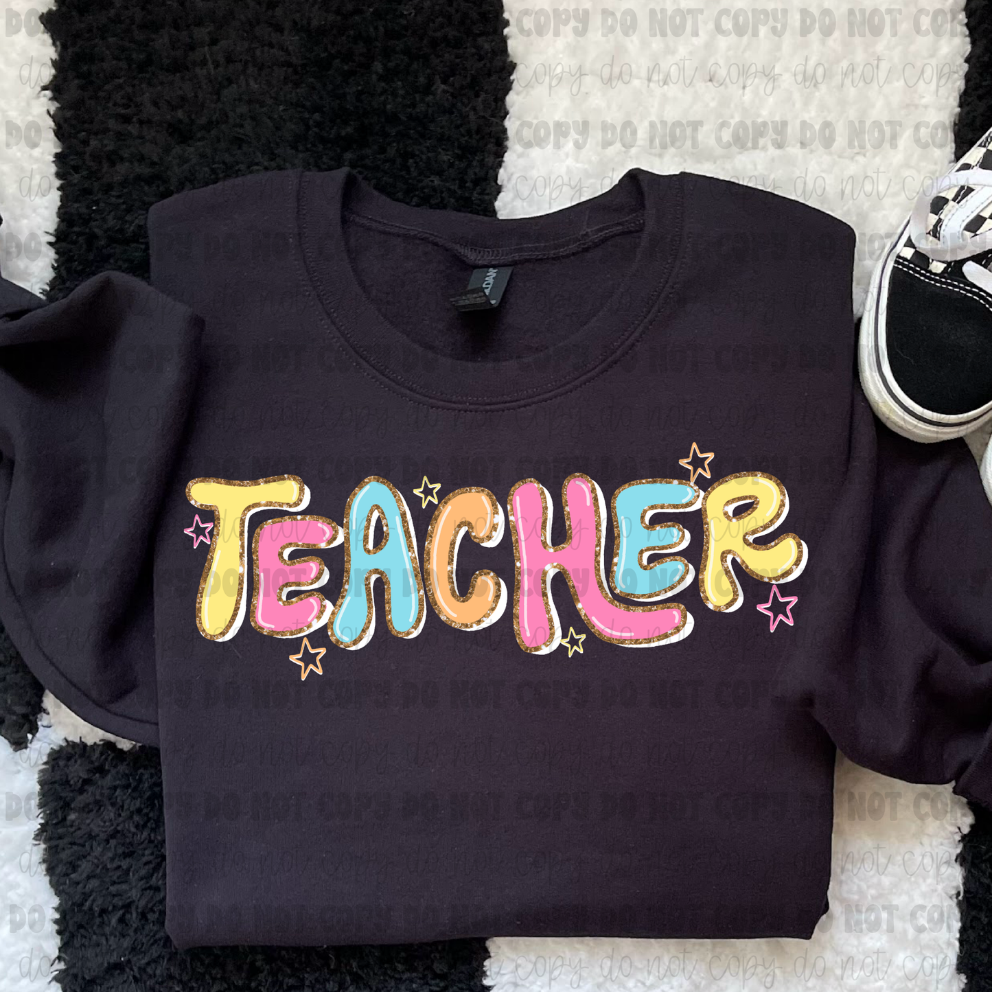 Teacher in Bright Colors