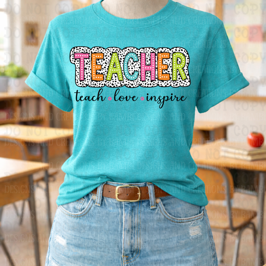 Teacher with Dalmation Dots