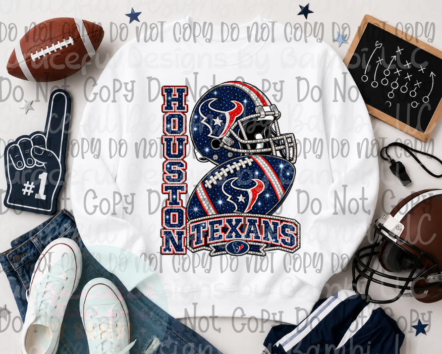 Faux Bling Sequin Football Collection
