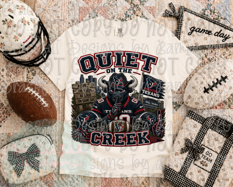 Faux Embroidery Quiet on the Creek Football Collection