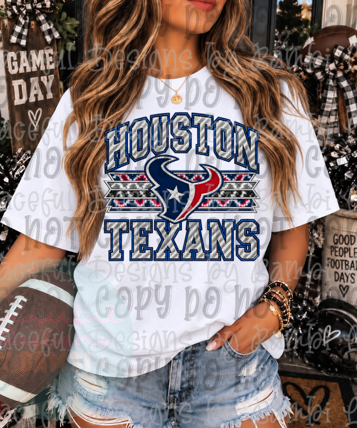 Faux Embroidery Tie Dye Football Collection