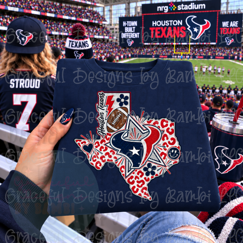 Faux Embroidery/Sequin States and Football Collection