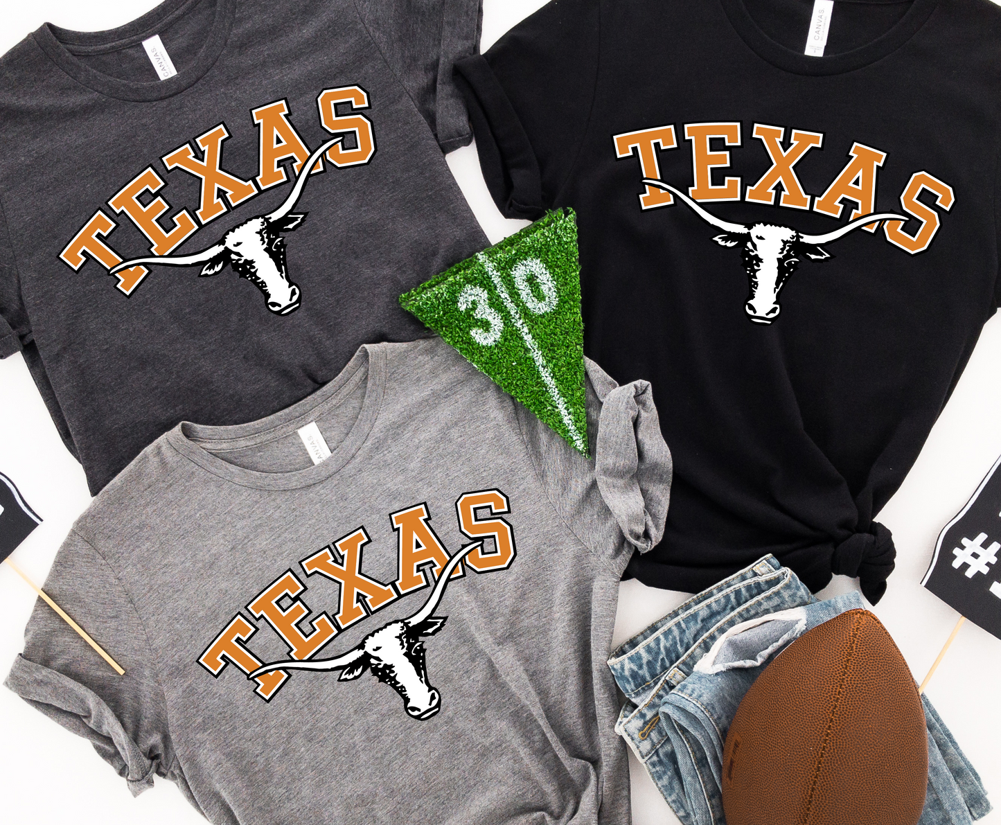 Texas Orange with Black Outline