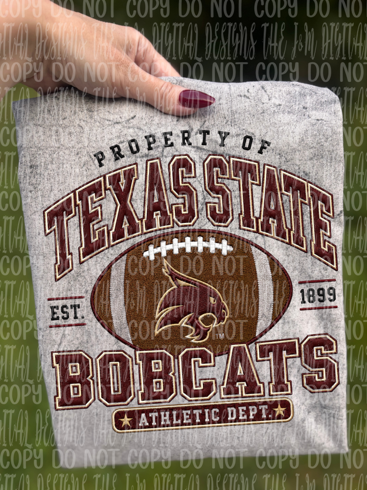 Faux Embroidery Property of College Collection