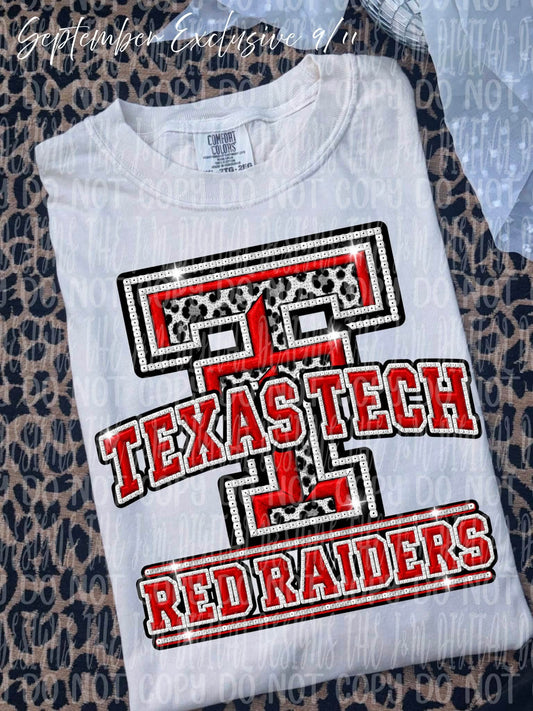 Faux Embroidery and Jewels Leopard Football Mascot Collection