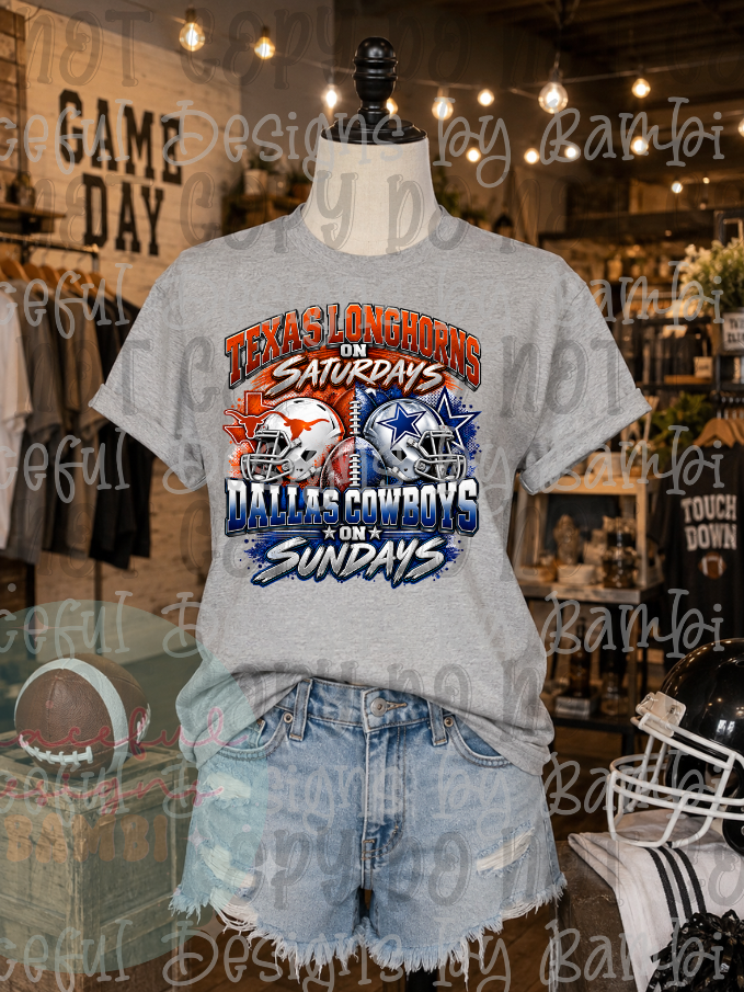 Texas Longhorns on Saturdays Dallas Cowboys on Sundays