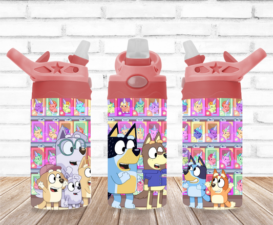 The Bluey Family 12oz Flip Top Sublimation Tumbler