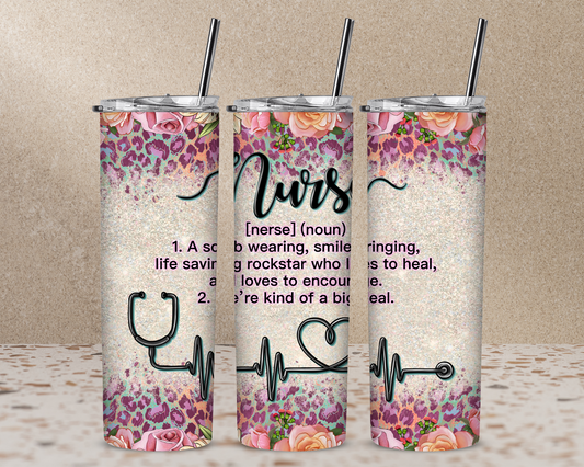 The Definition of a Nurse 20oz Sublimation Tumbler