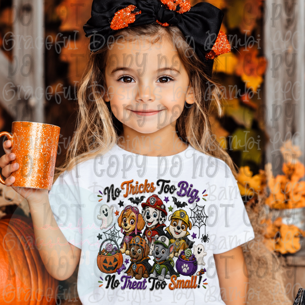 Faux Embroidered No Tricks Too Big PP Collection