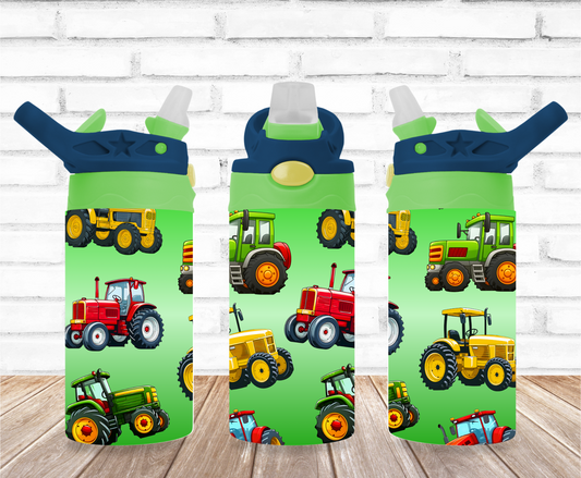 Tractors 12oz Flip Top Sublimation Tumbler