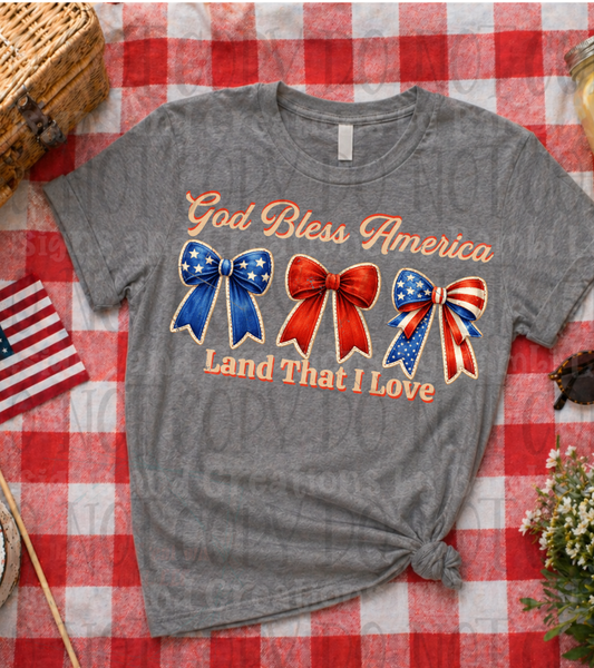 Trio of Patriotic Bows God Bless America