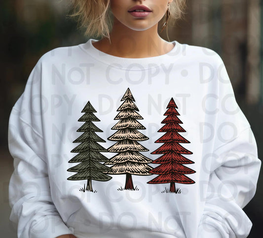 Simple Cluster of Christmas Trees