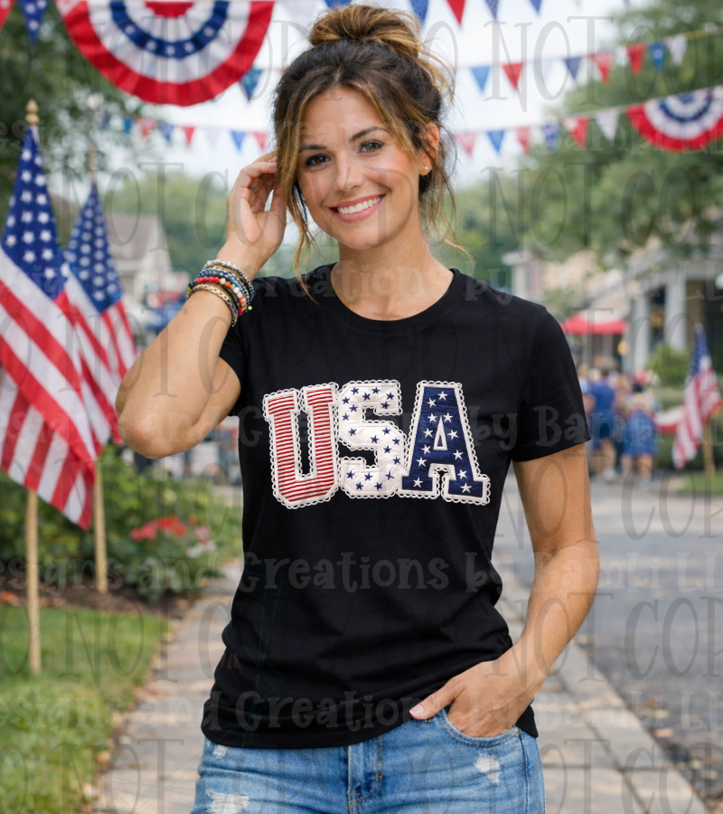 USA with Stripes and Stars