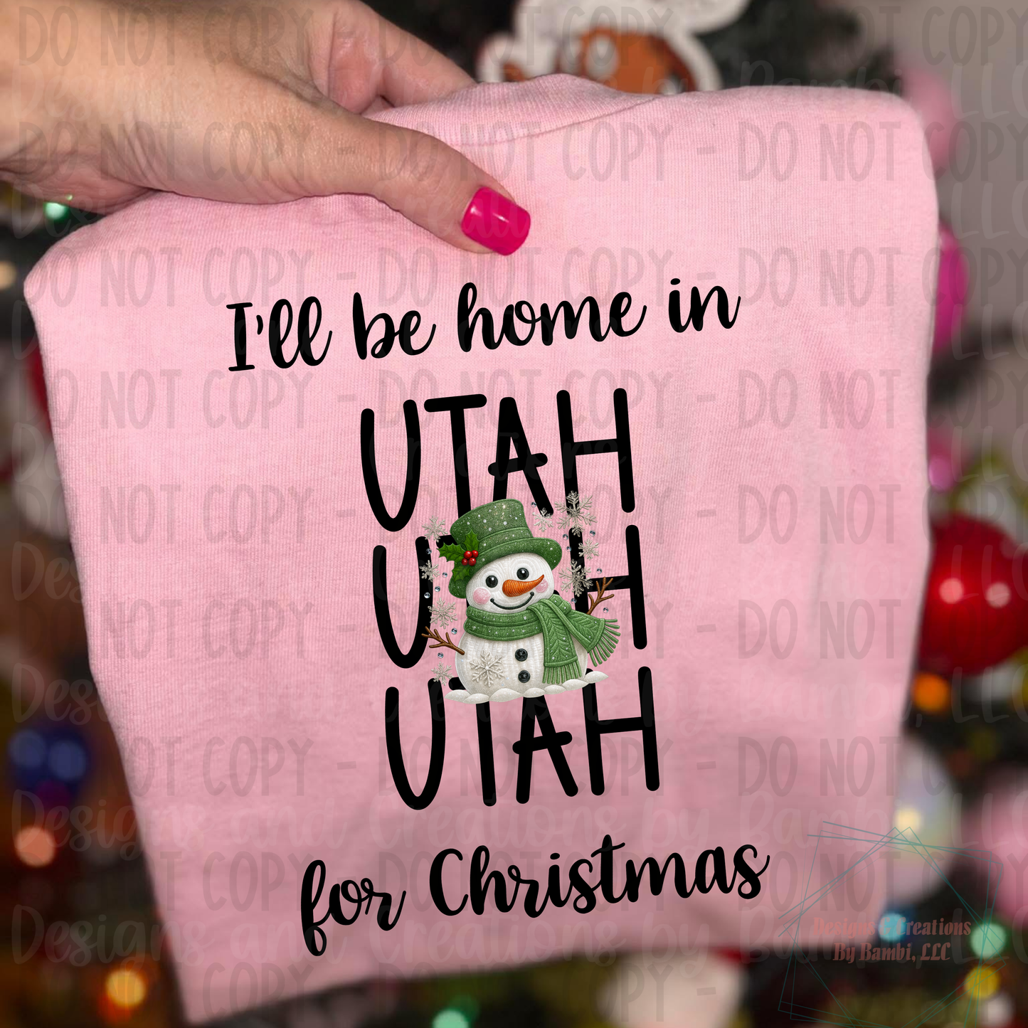 I'll Be Home in States Sage Snowman Black Font Digital Bundle