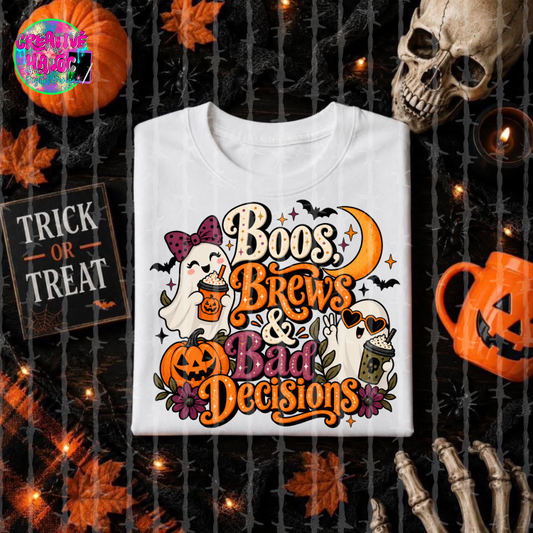 Faux Embroidery/Sequin Boos-Brews-Bad Decisions