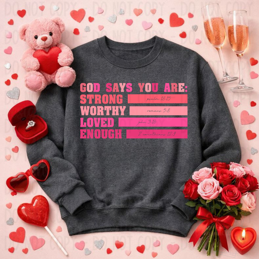 Valentine God Says You Are