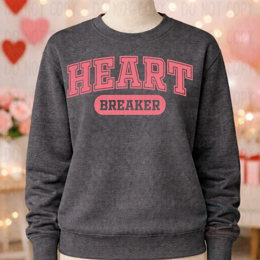 Varsity Font Pink Heart Breaker