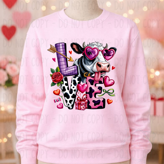 Vibrant Love Valentine Cow