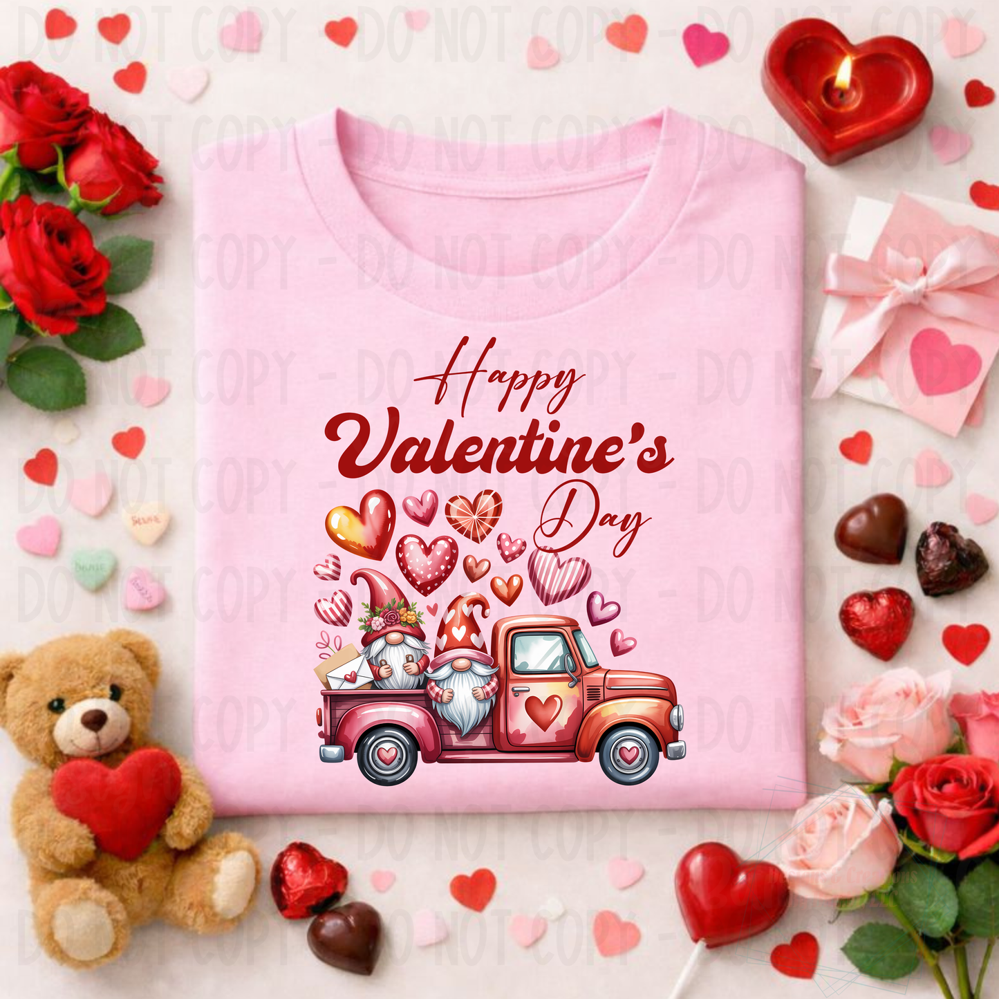 Valentine Day Gnomes Red