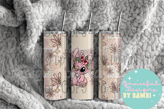 20oz Tall Skinny Sublimation Vintage Angel Tumbler