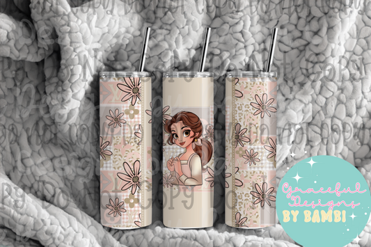 20oz Tall Skinny Sublimation Vintage Belle Tumbler
