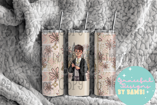 20oz Tall Skinny Sublimation Vintage Harry Potter Tumbler