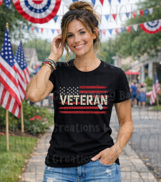 Vintage Veterans USA Flag