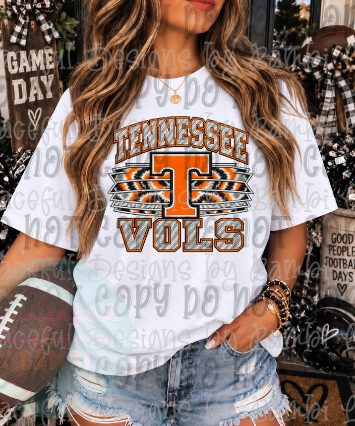 Faux Embroidery Tie Dye Football Collection