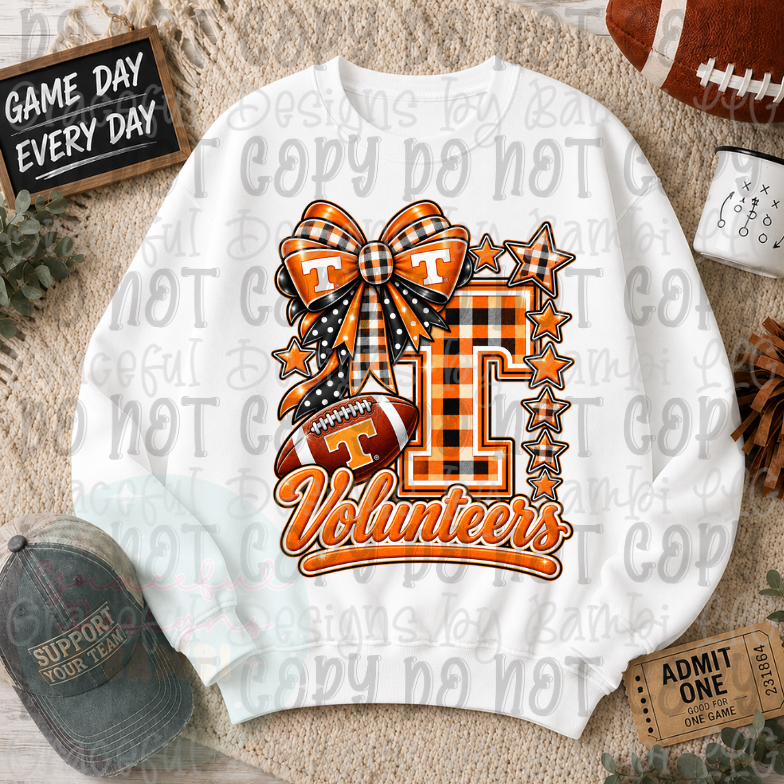 Faux Puff/Glitter Bow and Football Collection