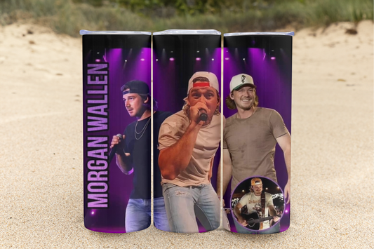 Wallen with Purple Background 20 oz Skinny Sublimation Tumbler