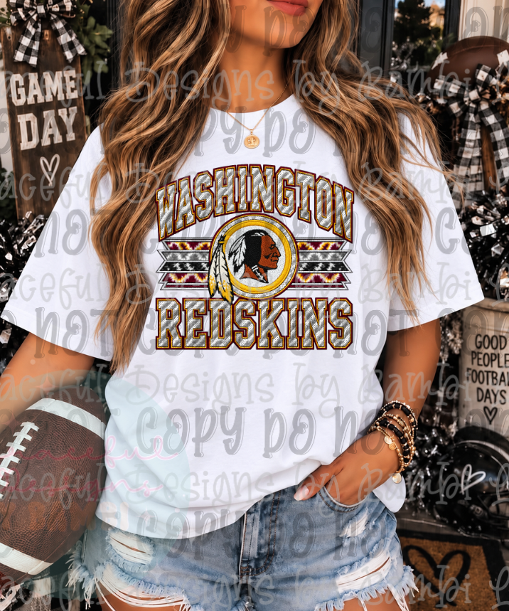 Faux Embroidery Tie Dye Football Collection