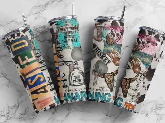 Wasted 20 oz Skinny Sublimation Tumbler