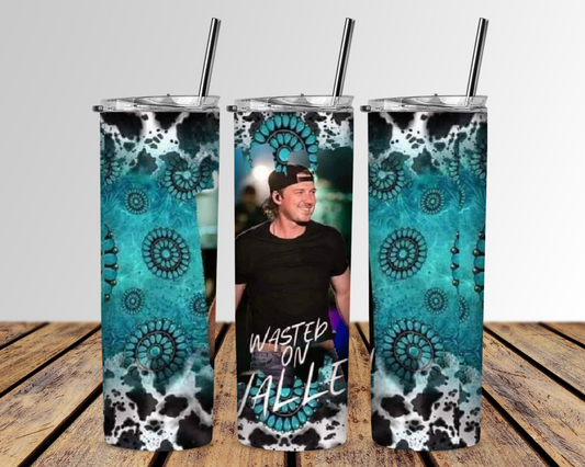 Wasted On Wallen 20 oz Skinny Sublimation Tumbler