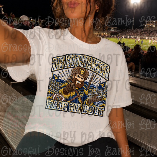 Faux Embroidery/Bling Made Me Do It Football Collection