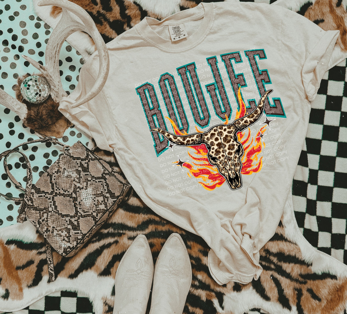 Western Style Boujee with Leopard Skull