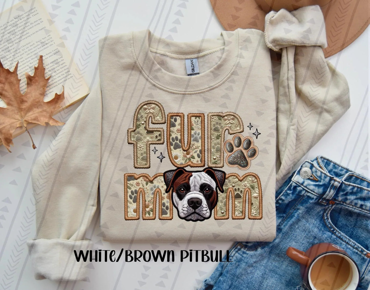 Fur Mom Faux Embroidery and Fabric Dog Breed Collection