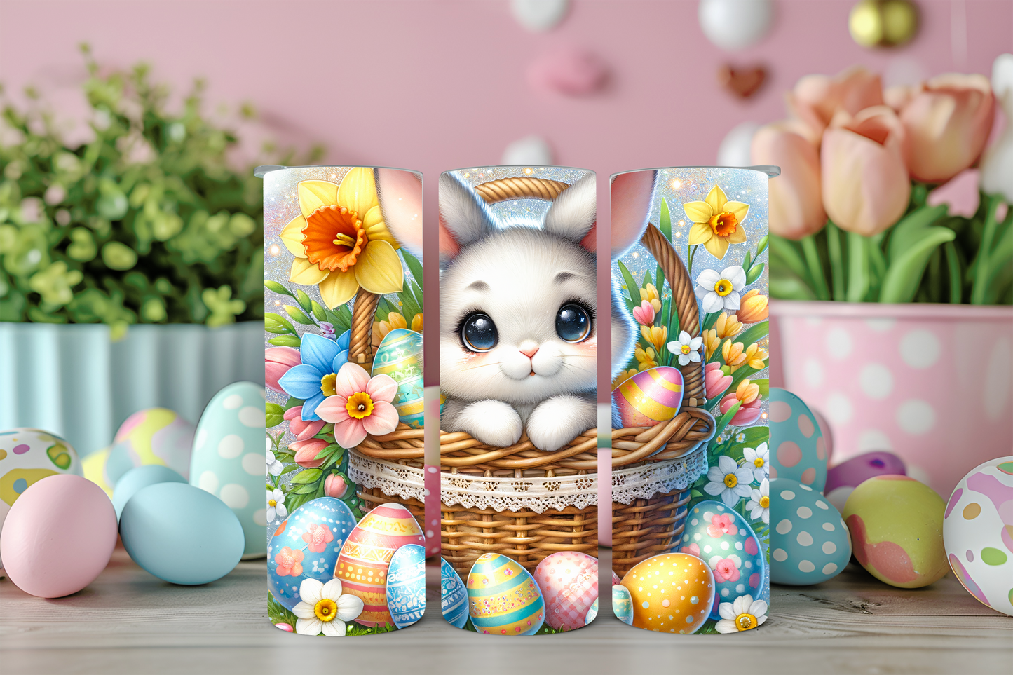 A Collection of A Variety of Easter Themed 20oz Sublimation Tumblers