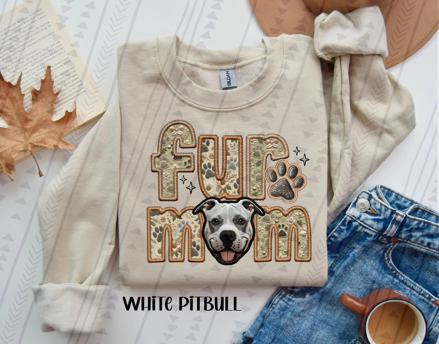 Fur Mom Faux Embroidery and Fabric Dog Breed Collection