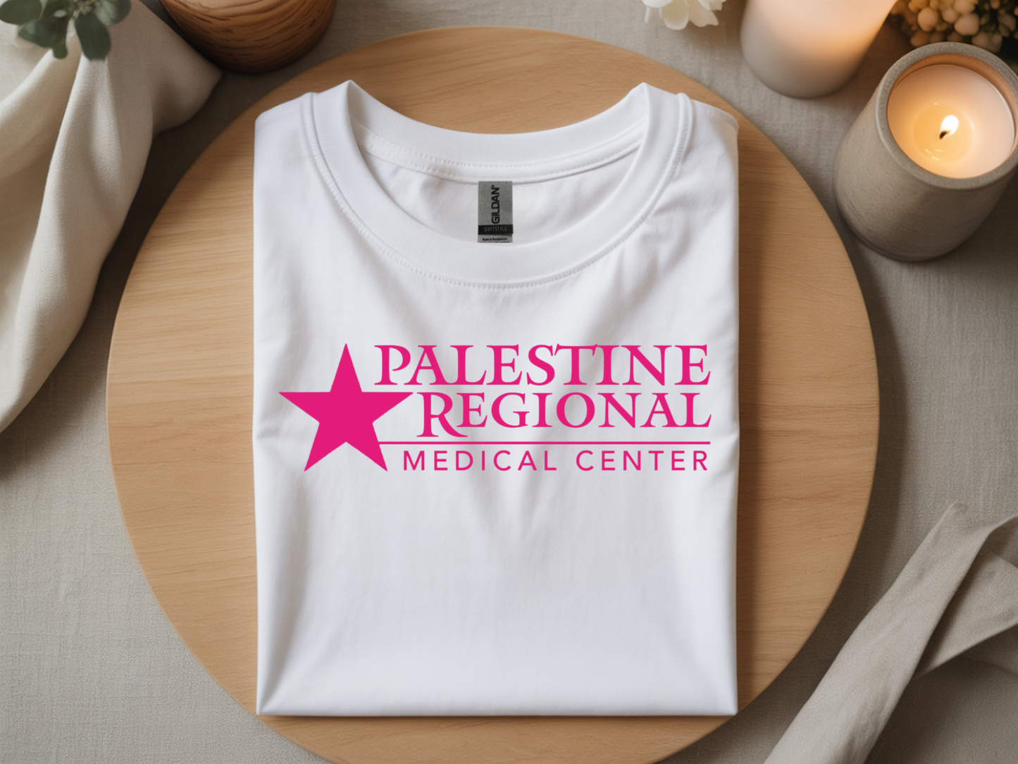 Palestine Regional Medical Center in Breast Cancer Pink Font