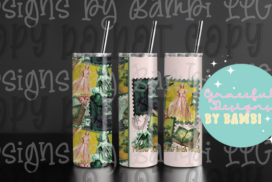 20oz Tall Skinny Sublimation Wicked Stamp Tumbler