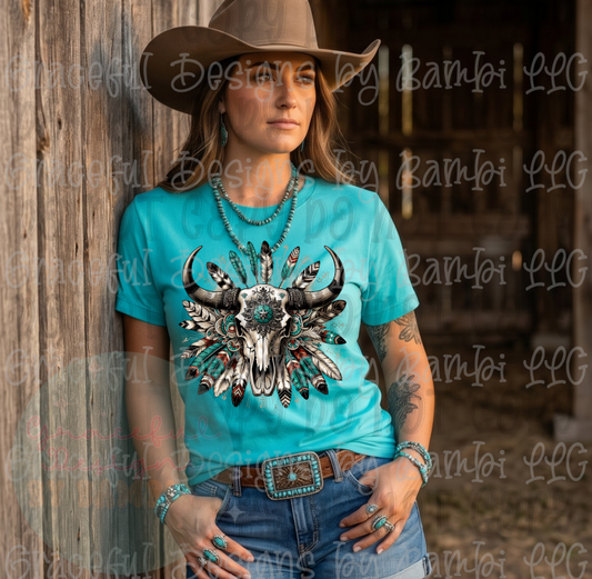 Wild West Boho Skull and Sunflower