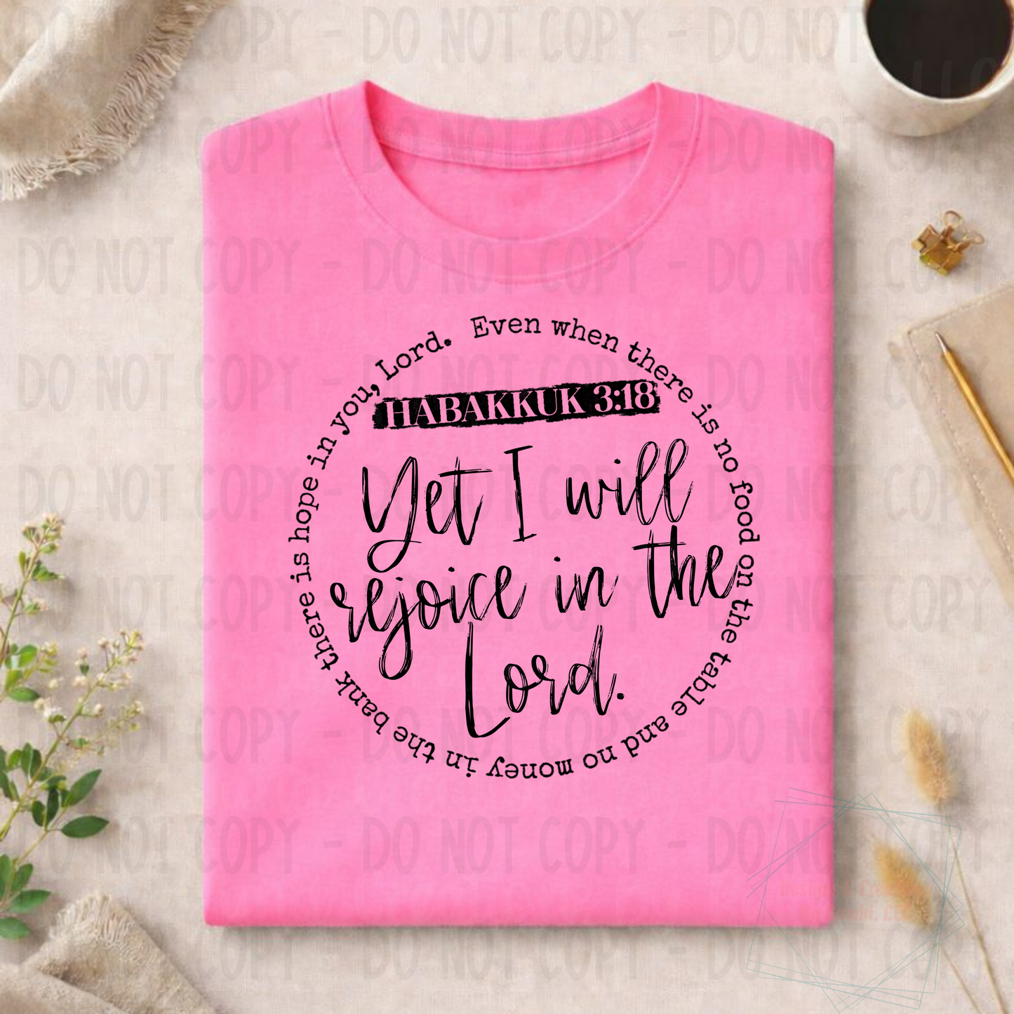 Will Rejoice in the Lord Black Font