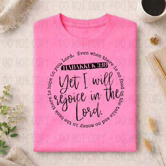 Will Rejoice in the Lord Black Font