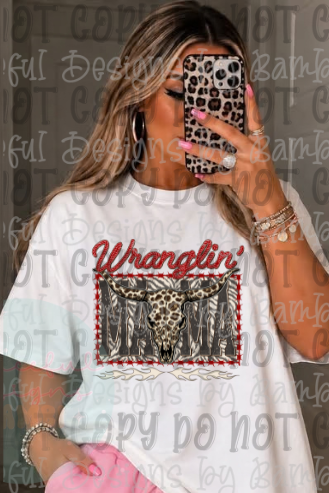Wranglin Mama with Cow Skull