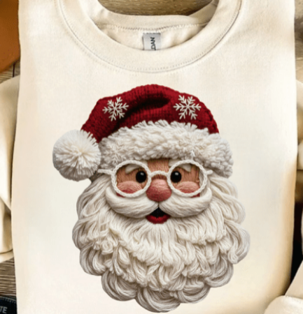 Faux Yarn Snowflake Christmas Santa