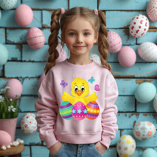 Yellow Chick With Eggs