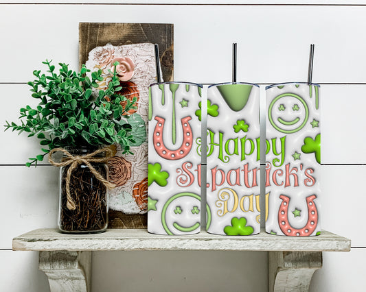 3D Inflated St Patty's Day 20 oz Sublimation Tumbler