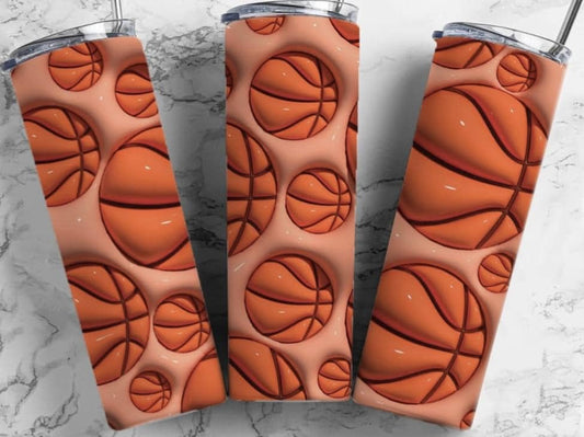 Basketball 20 oz Skinny Sublimation Tumbler