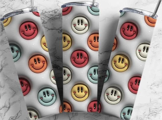 Smiles 20 oz Skinny Sublimation Tumbler